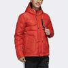 Adidas Neo Full Zip Hooded Cotton Jacket With Large Logo Men Jacket Pale-Crimson EI4419