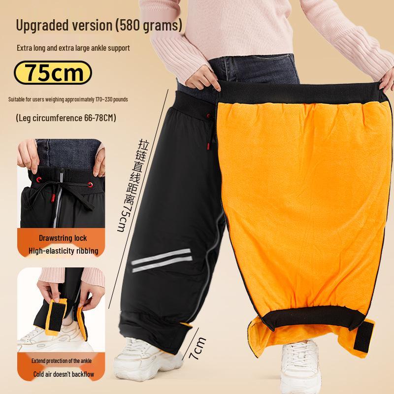 Теплые зимние электрические наколенники: Пожилые ветрозащитные накидки для ног