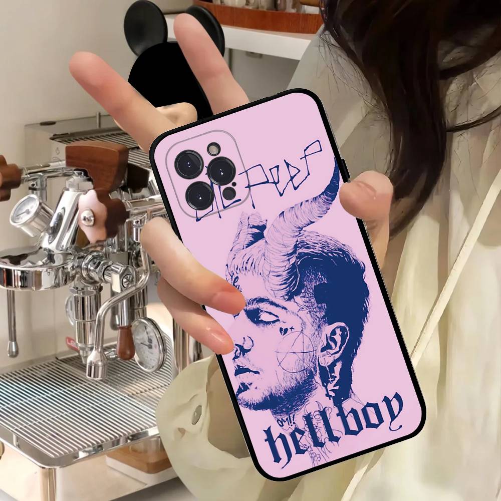 Чехол для телефона из силикона с изображением певца-рэпера L-Lil Peep Для IPhone 11 12 13 14 15 16 17 Pro Max Черный чехол