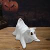 Halloween Ghost Animal Figurine Draped Ghost Dog Cat Statue Resin Spooky Tabletop Ornaments for Home Party Haunted House Decor