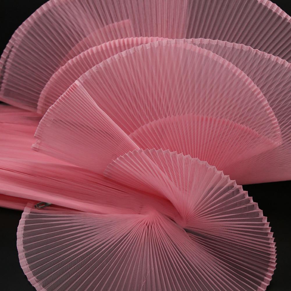 1 ярд/150см Однотонная ткань-гармошка Ткань-плиссе Сетка средней жесткости для DIY Ручная работа Дизайнерский материал Ткани для одежды