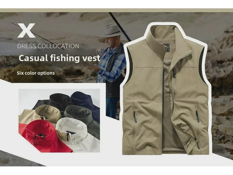 Мужской жилет для фотосъемки на открытом воздухе – повседневный, легкий, однотонный, для весны и осени