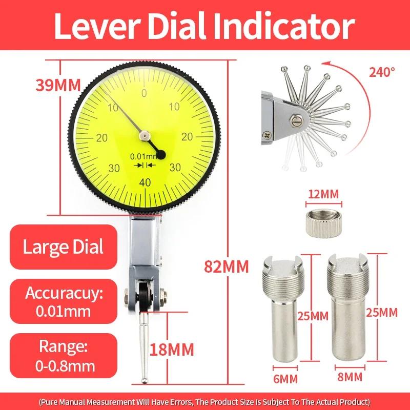 Индикатор рычажного типа с измерительными зондами Механический микрометр Измерительные инструменты Индикаторы для проверки нутромеров