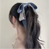Ribbon Bowknot Hair Clip Silk Scarf Vertical Clip Elegant Bow Banana Clip Women