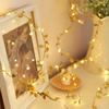 Leaf Lights String, Battery Powered Golden Maple String Lights Warm Ambience Wide Application For Party