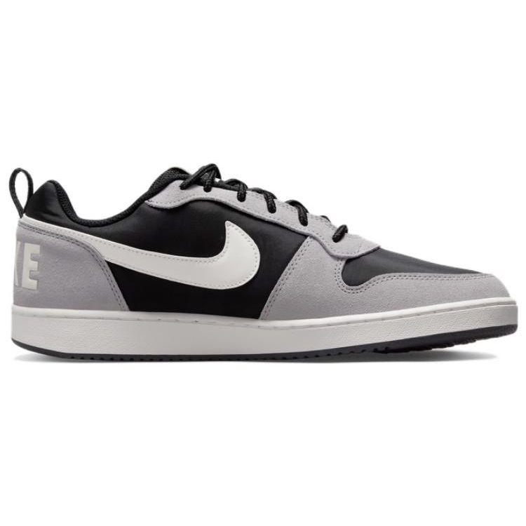 Nike Мужские кроссовки Court Borough Low Premium Black Grey Sail Matte-Silver 844881-005