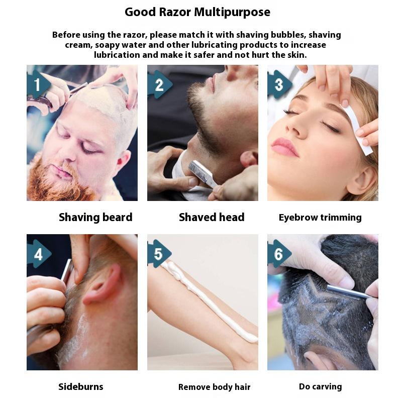 Old Razor 1PCS Manual Men's Razor Shaving Razor Barber Razor Shaving Face Trimming Eyebrow Shaving