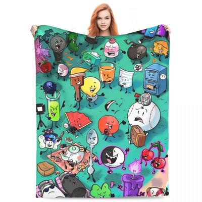 BFDI Inanimate Insanity Все Персонажи Мультяшное Одеяло Битва за Остров Мечты Одеяло Постельное Белье Офис Мягкое Спальня Одеяло