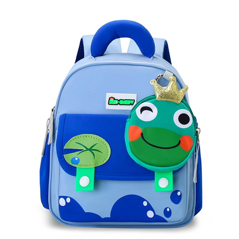 Prince The Frog Anime Pattern Kids Backpack School Bag With Design Ventilated