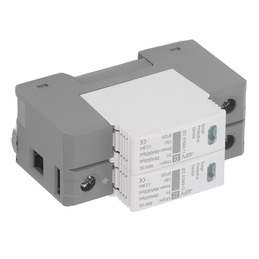 2P фотоэлектрический разрядник постоянного тока, устройство защиты от перенапряжения, автоматический выключатель защиты от молнии 500 В постоянного тока 20‑40 кА