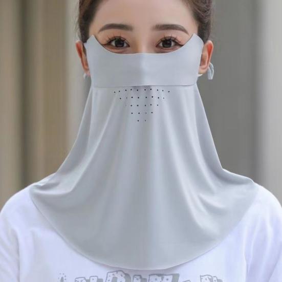 Защита лица с эластичным ремешком Сверхширокое покрытие Двухслойная структура Защита от УФ-излучения UPF 50+ Защита лица для велоспорта