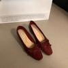 Женские балетки лоферы туфли осень дизайнерские рабочие удобные zapatillas de mujer для ходьбы неглубокие с низким верхом замшевые с квадратным носком женские