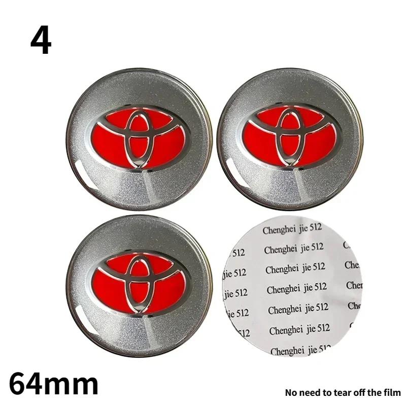 Car styling 56mm 64mm Car Tyre Wheel Center Hub Cap Badge sticker For Toyota C-hr Prado Rav4 Yaris Hilux Prius Corolla Camry