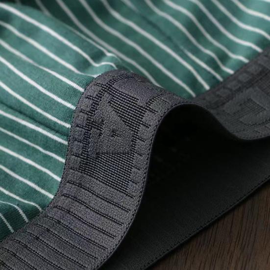 Мужское нижнее белье-боксеры, тонкие шорты в полоску со средней посадкой и принтом в стиле пэчворк, быстросохнущие U-выпуклые трусики