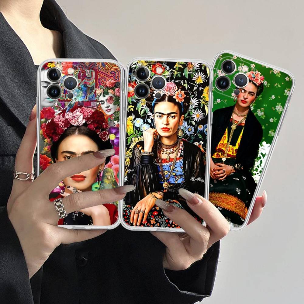 Fashion F-Frida K-KahlosS Phone Case For IPhone 17 16 15 14 13 11 12 Pro Max 16 Plus Transparent