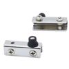 2Pcs Metal Glass Door Pivot Hinge Mirror Support Cabinet Clamp Hinge New Concealed Hinges  Cupboard