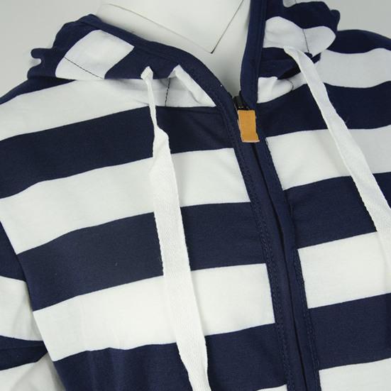 Женская осенняя толстовка с капюшоном и длинными рукавами в полоску, темпераментный колледжский стиль, топы