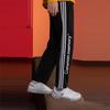 adidas Оригинальные три полоски с высокой талией зауженные винтажные спортивные брюки мужские брюки черные HC7129