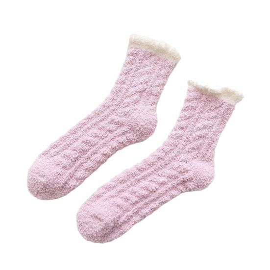 Women's Fuzzy Socks Winter Soft Warm Slipper Socks Cozy Fleece Lined Home Floor Socks Thickened Thermal Sleeping Socks