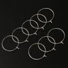 Wine Gift Champagne Decor Wire Hoops Glass Charm Earring Hoop Material Glass Tags Wine Rings