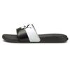 Popcat 20 Split Unisex Trendy Sports One Strap Slides Rubber Sole Black White 380674-01