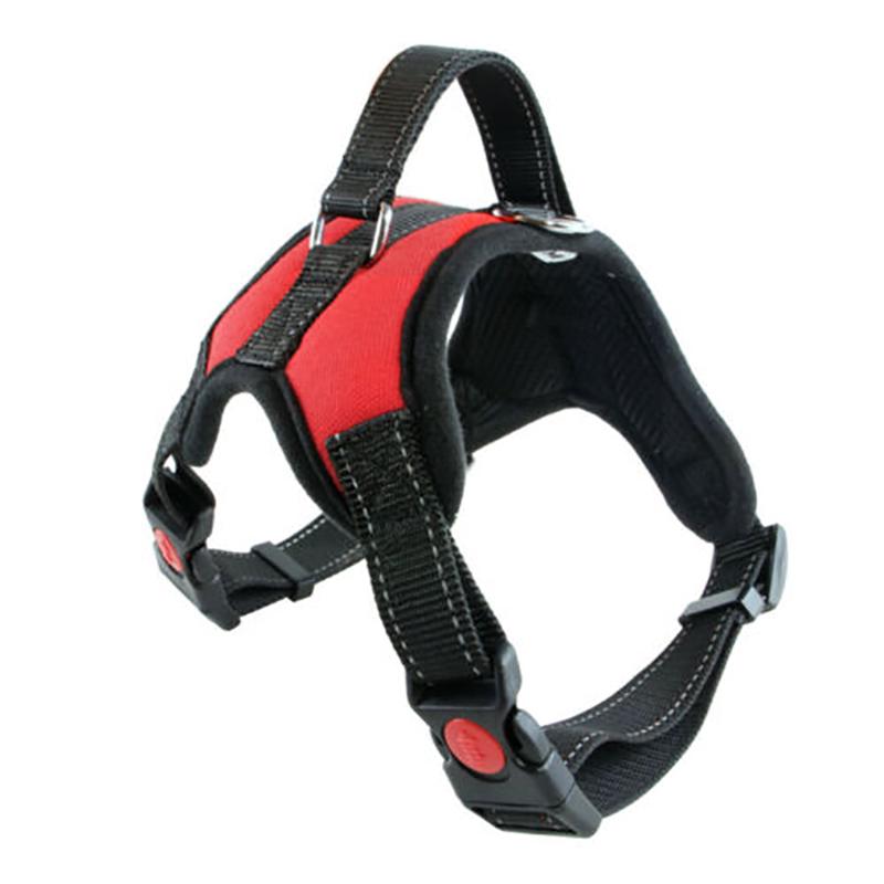 Nylon Dog Harness Collar Adjustable No-Pull Dog Harness Reflective Outdoor Pet Vest for Medium Large Dogs Pet Traction