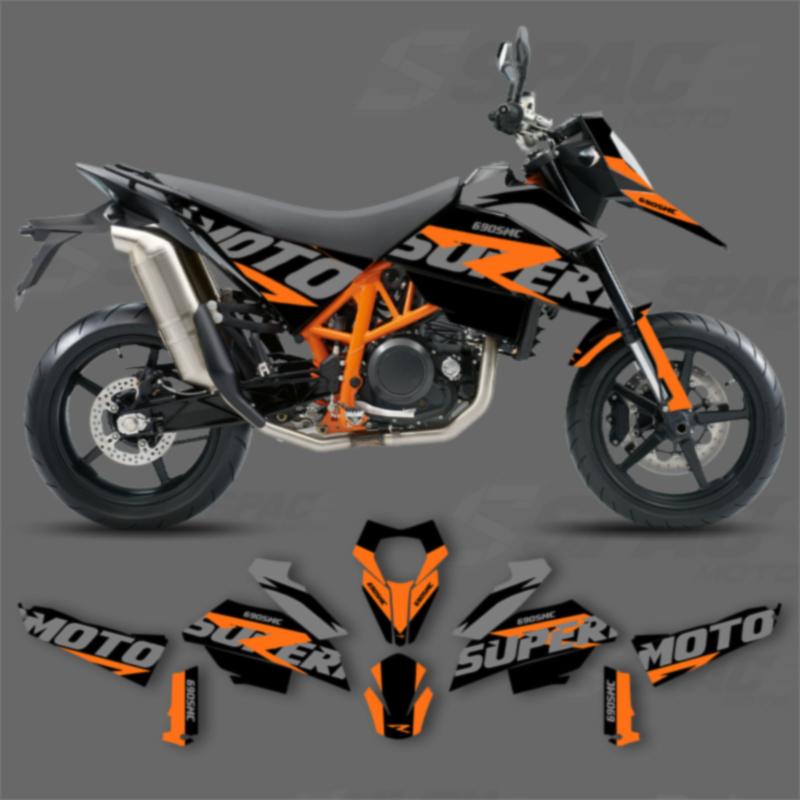 SPACE Индивидуальные мотоциклетные наклейки Для KTM 2007 2008 2009 2010 2011 SMR 690 R Комплекты декалей 008