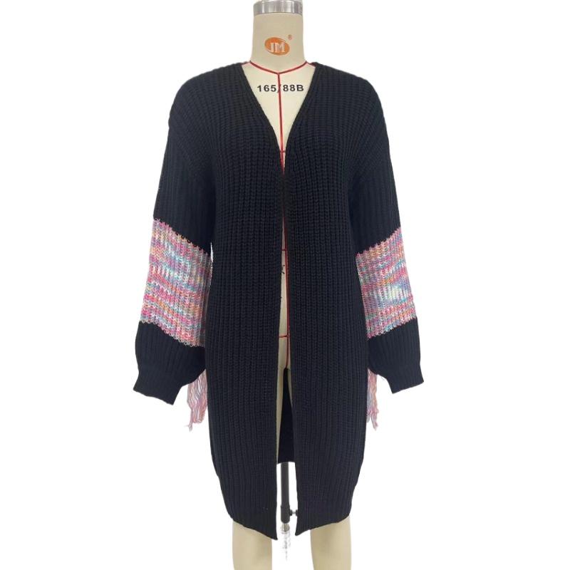 IHUASU Осенне-зимний женский свитер с бахромой Трикотаж Вязаный свитер