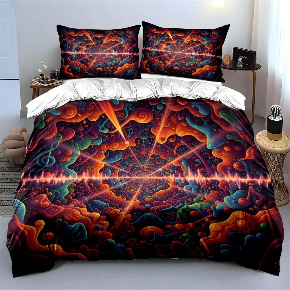 "Colorful Music-Themed Decor Set" Soft Comfortable Duvet Cover Bedding Set Included 1*Duvet Cover & 2*Pillowcases, gift