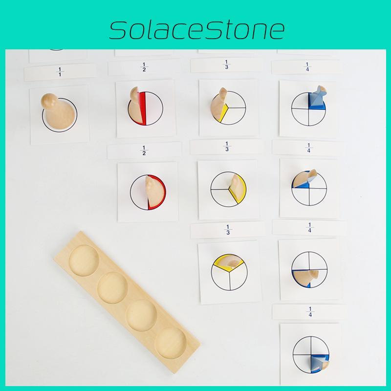 Деревянная игрушка для изучения дробей для дошкольников и учеников начальной школы, образовательный инструмент для изучения математики