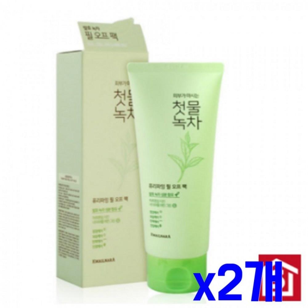 Clean skin green tea peel-off pack 150ml x 2 sheet pack face pack, 2 packs