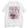 Men's Senpai Anime Girl Nerdy Modal White Print T-shirt Women Manga Streetwear Tee Shirt