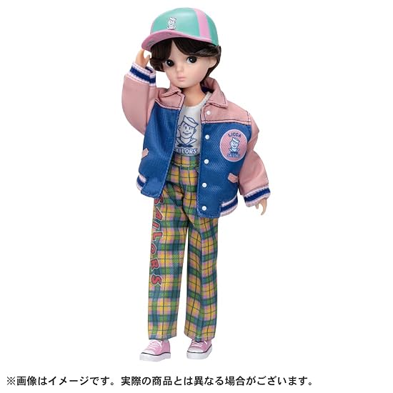 TAKARA TOMY Licca-chan Doll Retro Licca Sailor's Varsity Jacket Fashion Dress-up Pretend Play Toy Ag