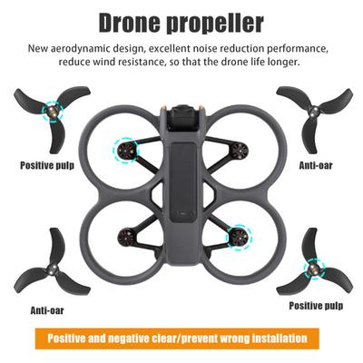 2 пары пропеллеров для дрона DJI Avata, малошумные запасные пропеллеры