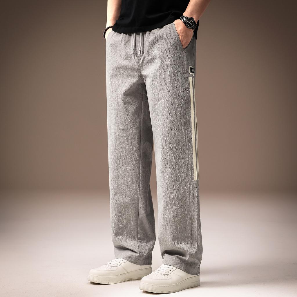 Высококачественные американские мужские летние тонкие универсальные удобные повседневные брюки для активного отдыха на природе, с охлаждающей стороной, в полоску.