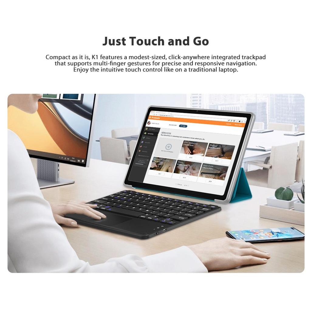 Blackview Беспроводная английская клавиатура Oscal K1 Bluetooth для планшетов Android IOS Windows