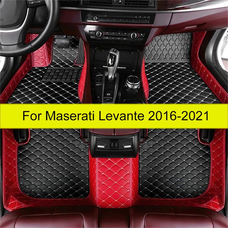 Car Floor Mats For Maserati Levante 2016- Auto Interior Accessories 100% Fit Leather Carpets Rugs Anti Slip Foot Pads 2018