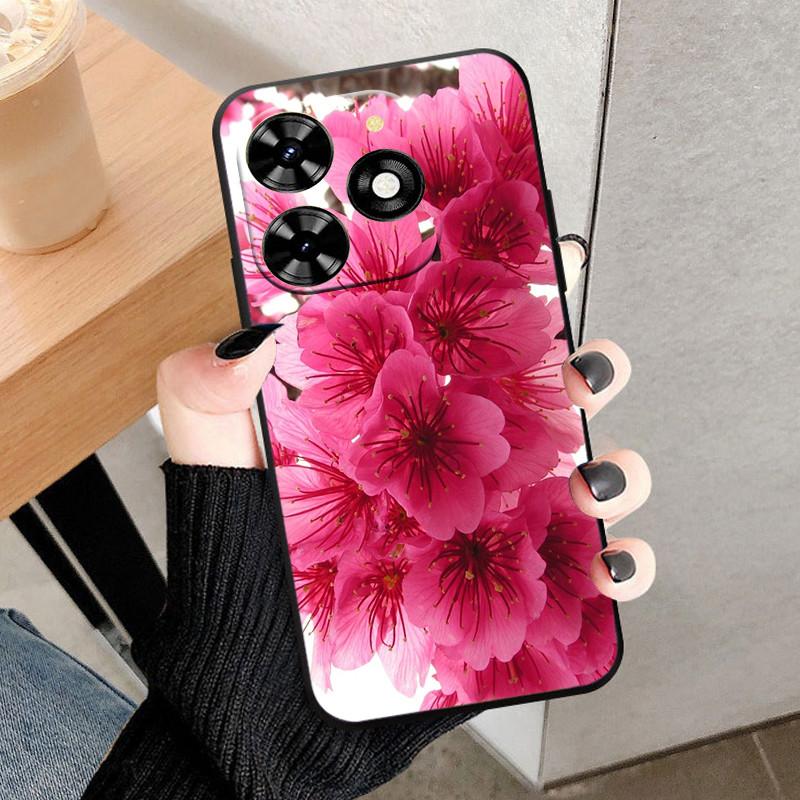 Чехол для Infinix Hot 40 Pro 40i Черный Мягкий Силикон ТПУ Защитный Чехол для Телефона Для Infinix Hot 40i Fundas Оболочка Hot40 Pro Coque