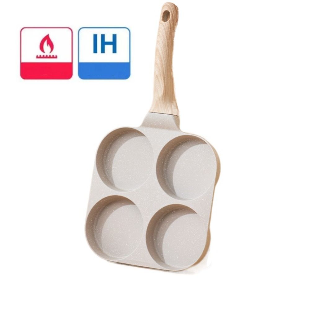 Антипригарная сковорода для жарки яиц, сковорода для яиц с четырьмя секциями, сковорода для бургеров, шведские блины