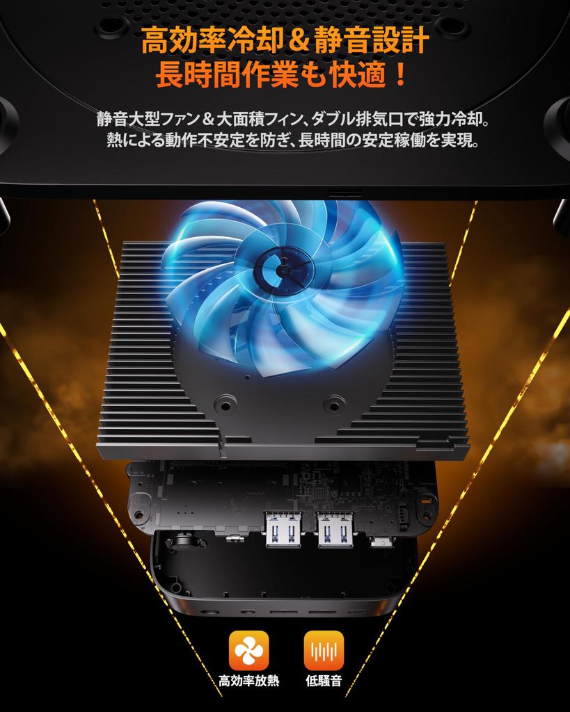 ACEMAGIC Mini AMD Ryzen 5 7430U 64 ГБ памяти 4 ТБ SSD Windows 11 Поддержка трех мониторов WiFi RJ45 Тихий Vesa K1 ПК, Высокопроизводительный процессор 4,3 ГГц 6C/12T, +