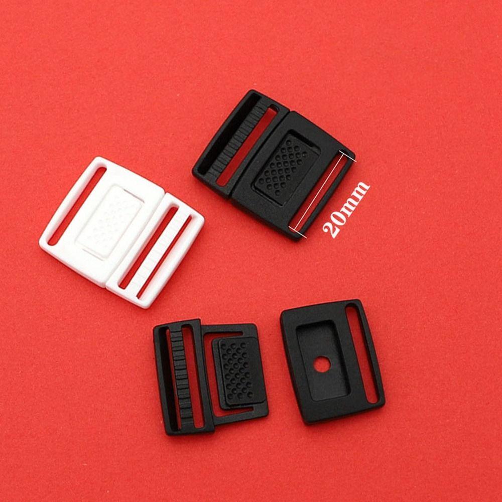 10pcs Black&White Curved Buckle Lock Plastic Safety Buckles New Travel Bag Buckles  Outdoor Tool