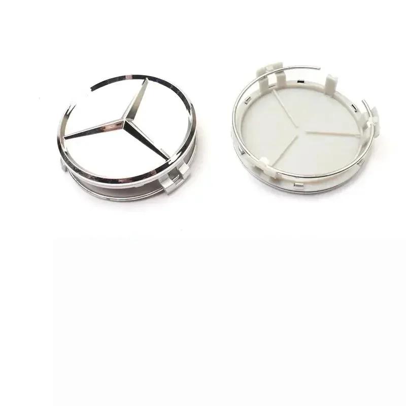 C200 E200 For Mercedes Benz 4PCS 75mm Car Wheel Center Hub Caps Cover for Mercedes-Benz B/C/E/S Class A Class C200L GLC GLK CLA