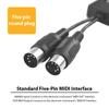 5 Pin MIDI Adapter MIDI To Wireless BT 5.0 Adapter MIDI IN MIDI OUT Anti-interference MIDI Device