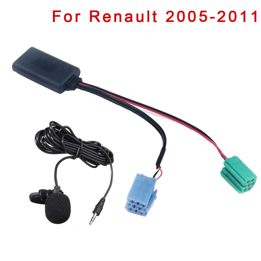 Car Bluetooth 5.0 Stereo Audio AUX Input Cable MINI Plug For Renault 2005-11