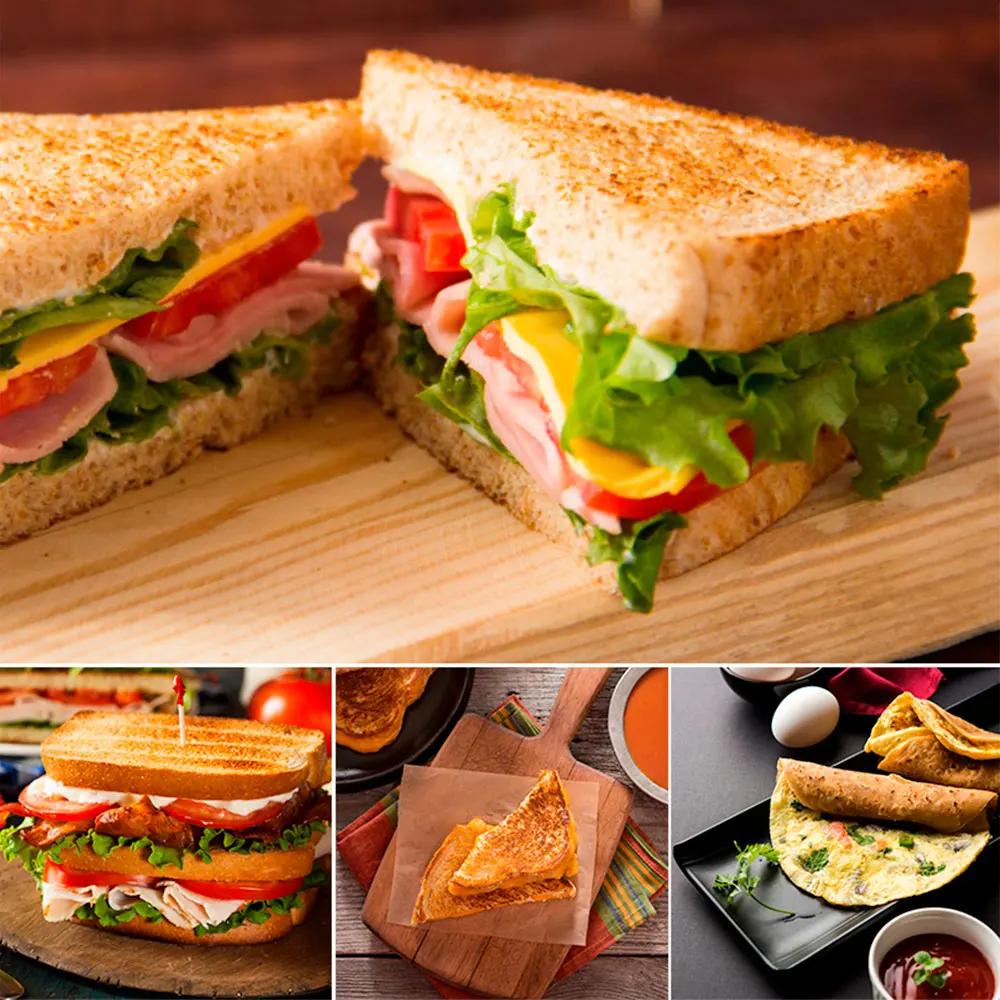 Сковорода Сэндвичница Форма Антипригарная Двусторонняя Сковорода Бытовая Сковорода для Завтрака Яичница Вафельница