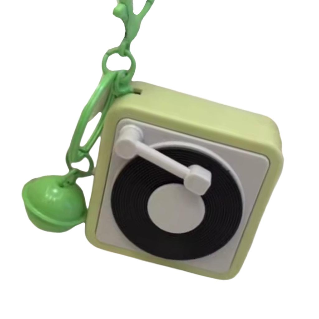 Аксессуар-брелок для фонографа в стиле ретро с функциями воспроизведения и записи музыки. Модный аксессуар для женщин.