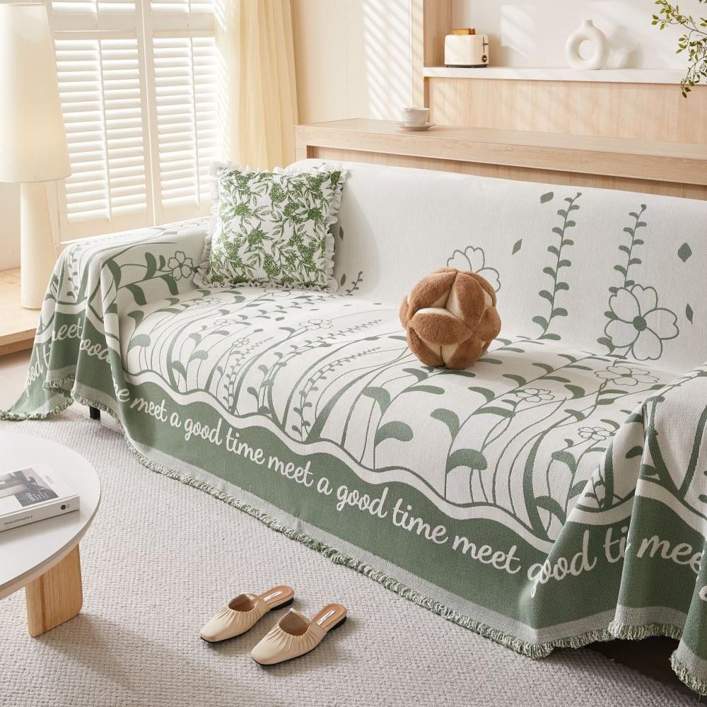 Funda Sofa Home Синель Цветы Диван Коврик Пледы Всесезонный Кемпинг Пикник Одеяло Чехол Чехол для Дивана