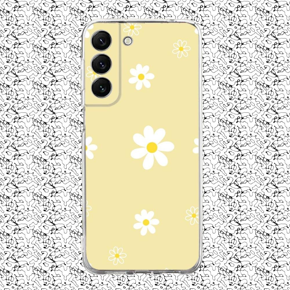 Летний цветок ромашки Чехол для телефона Силиконовый Для Samsung S30,S23,21,22,20 Ultra,S20 FE lite,S10,9,PIus Note20ultra Чехол Прозрачный