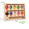 Montessori Magnetic Color Sorting Games Maze Board Pen Moving Bead Games Wooden Control Sensory Play Educational Toys for Kids