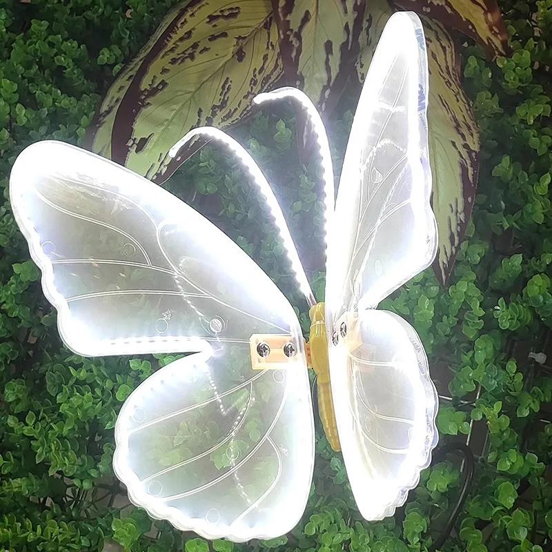 Светодиодные уличные имитационные динамические статические огни-бабочки для праздничного домашнего декора, праздничной вечеринки, украшения своими руками